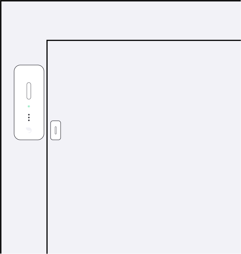 ドア扉の開閉を確認する取り付け例